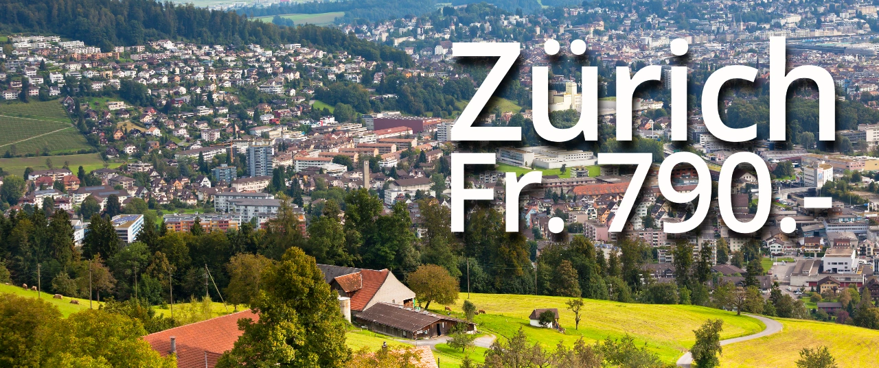 Cheapest rooms in Zurich