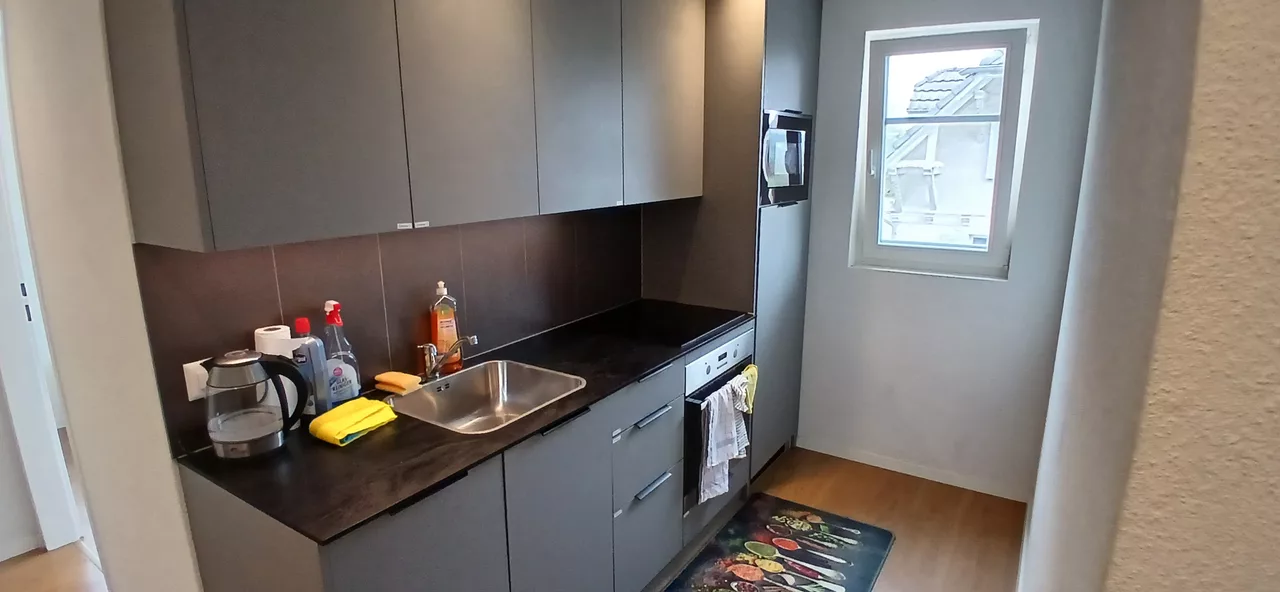 Vue agrandie de la cuisine