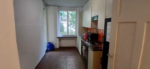 Modern Kitchen with oven, fridge and microwave