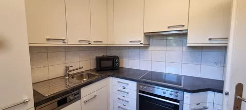 Modern Kitchen with oven, fridge and microwave